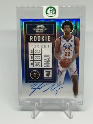 2020-21 Contenders Optic Zeke Nnaji RC On Card SP /49 No.128 Nuggets Rookie Tick