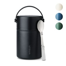 Thermobehälter für Essen - Edelstahl, 800ml, bruchfest, Lunchbox isoliert Vinsun