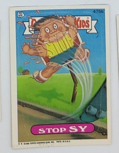 Pegatinas vintage 1988 cubo de basura para niños TÚ ELIGES UNA 460b-476a individuales GPK - Imagen 32 de 33