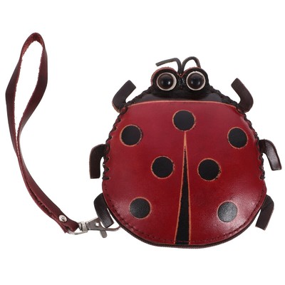 Cartoon Ladybug Coin Purse Tanning Leather Wallet Portable Wallet for Women New