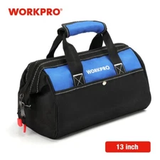 WORKPRO 13-inch Tool Bag Wide Mouth Tool Tote Bag w/Inside Pockets Tool Storage