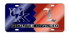 Uk Kentucky Ul Louisville House Divided License Plate Car Tag
