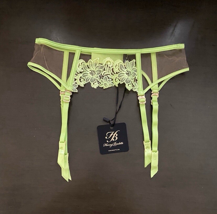 Honey Birdette Amelie Lime Suspender Size XS | eBay Honey Birdette Amelie Lime Suspender Size XS | eBay
