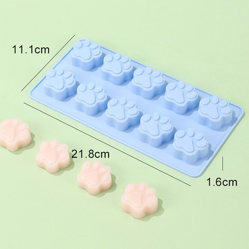 1Pc 10Hole Food Grade Silicone Paw Print Mold Reusable Dog Cat Paw Baking Mold - Picture 11 of 15
