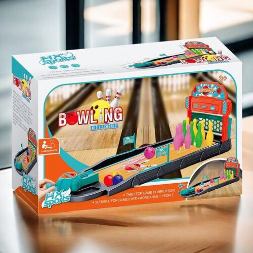 Kids Tabletop Bowling Game Set | Indoor Mini Bowling Competition Toy