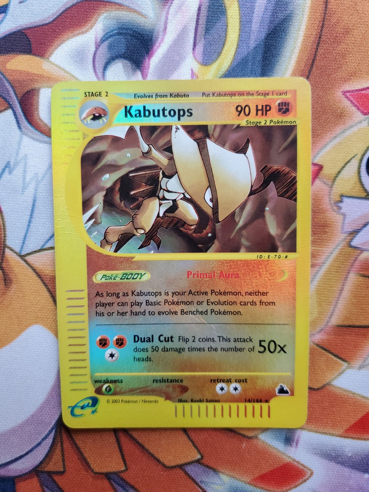 Pokemon Skyridge Kabutops Reverse Holo Rare 14/144 - HP/DMG