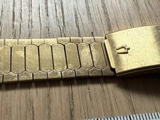 Bulova Stahl Uhrenarmband Steel Bracelet 18mm 20mm Vintage gold plated