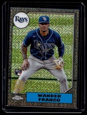 2022 Topps Update 1987 Chrome Silver Packs Black Wander Franco 170/199 Tampa Bay