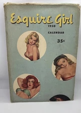 Vtg 1950 Esquire Girl Full Year 12 Months Pinup Girl Calendar Al Moore