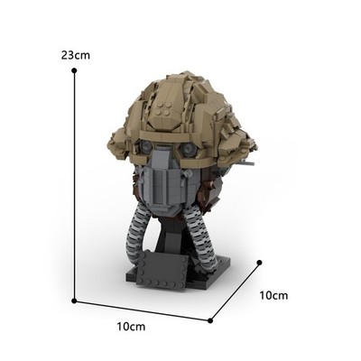 MOC 776pcs Bust of Pilot / Benthic Helmet Model from Sci-Fi Movie Building Block