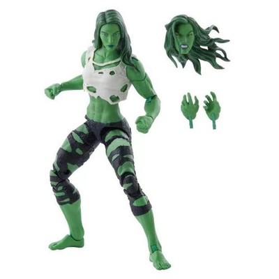 Marvel Legends She Hulk Action Figure Movable Angry Normal Head Hulkettes Versio
