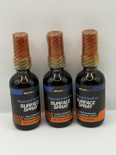 3x Infowars Life Nascent Iodine Surface Spray High Powered Cleaning Agent - Picture 1 of 5