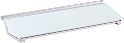Glass Dry Erase White Board, Desktop Computer Pad for Notetaking, 18'' x 6'' Wh...