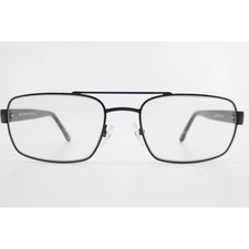 Robert Mitchel Suns Eyeglass Frames Black Rectangular Double Bridge RMS