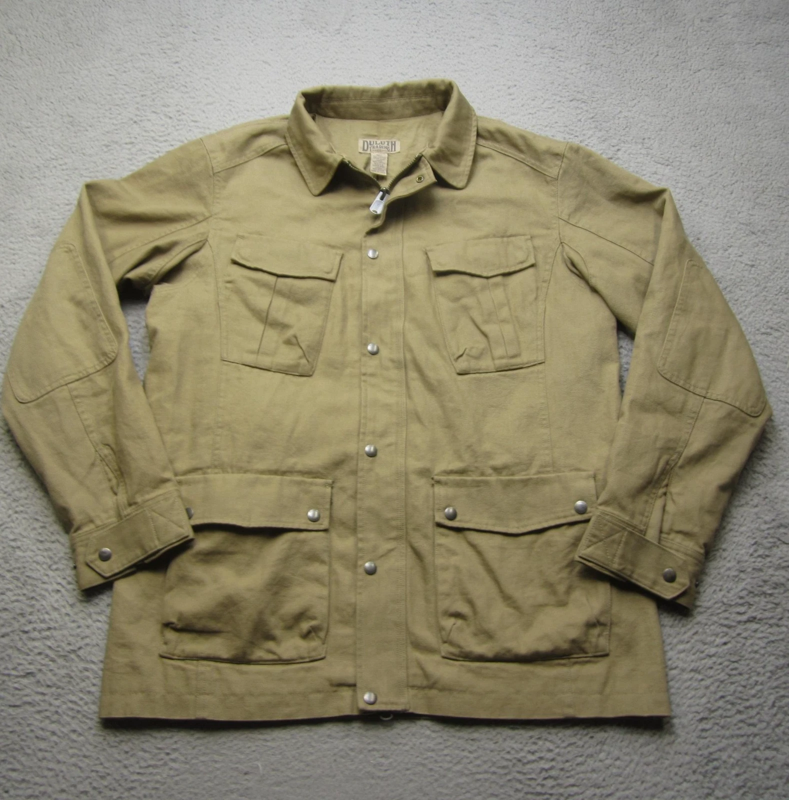 Duluth Trading Jacket Mens LT Canvas insulated Barn Coat Utility Hunting Pockets