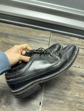 Dexter Men's Dress Shoes USA made Leather Sole Black Oxford Wingtip Size 9.5 D