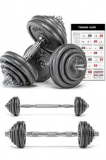 Kit de Mancuernas Ajustables de Hierro Fundido - Juego de Pesas con Barra NUEVO