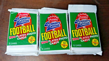 1990 Fleer Football Cards, 1 Unopened Sealed Wax PACK From Wax Box, 15 Cards