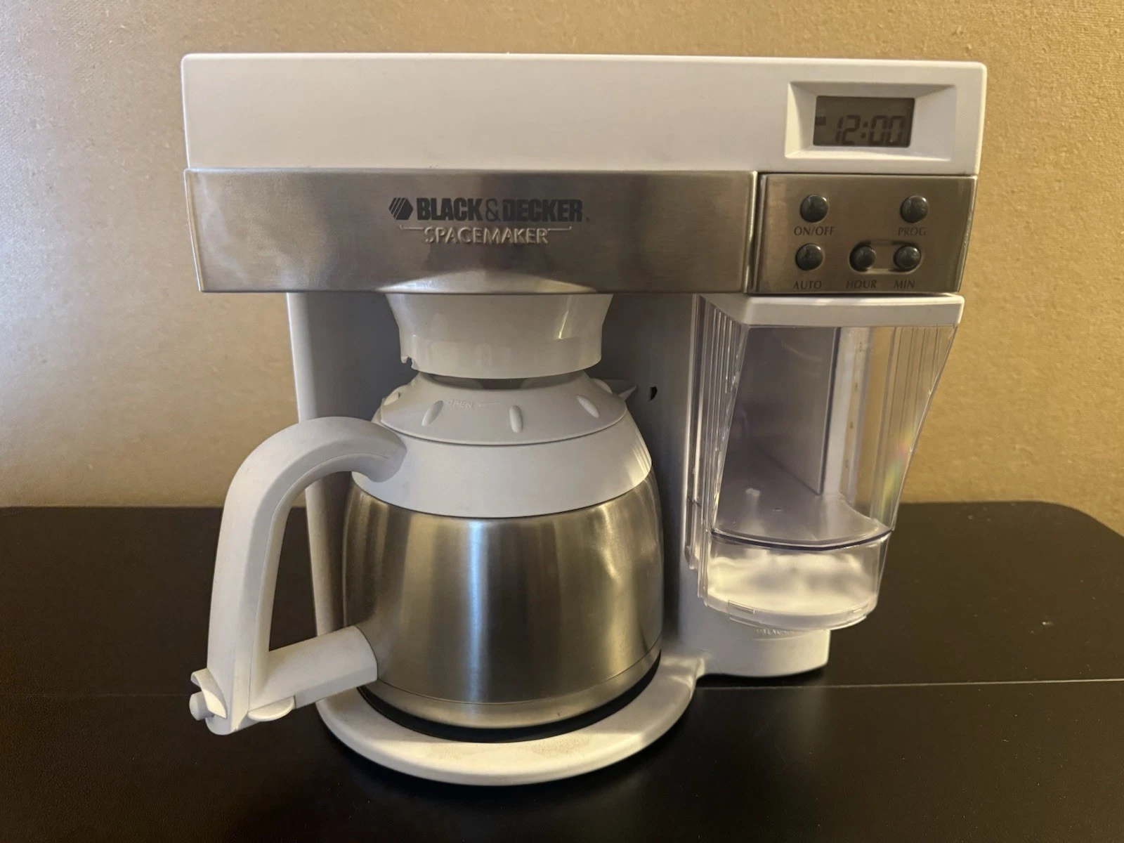 BLACK+DECKER ODC425 SpaceMaker 10-Cup Coffee Maker - White/Stainless Steel