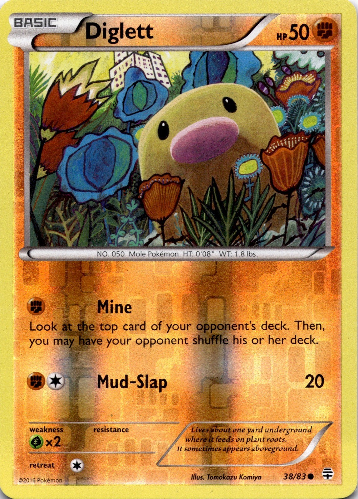 Diglett 38/83 Common Generations Pokemon Reverse Holo Lightly Played