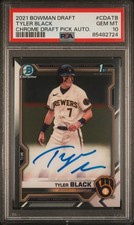 2021 Bowman Chrome Draft Tyler Black 1st Rookie RC Auto PSA 10