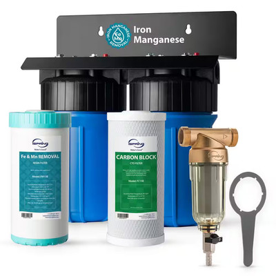 WGB21BM Whole House Water Filter System W/Wsp50 Spin down Sediment Filter, Remov