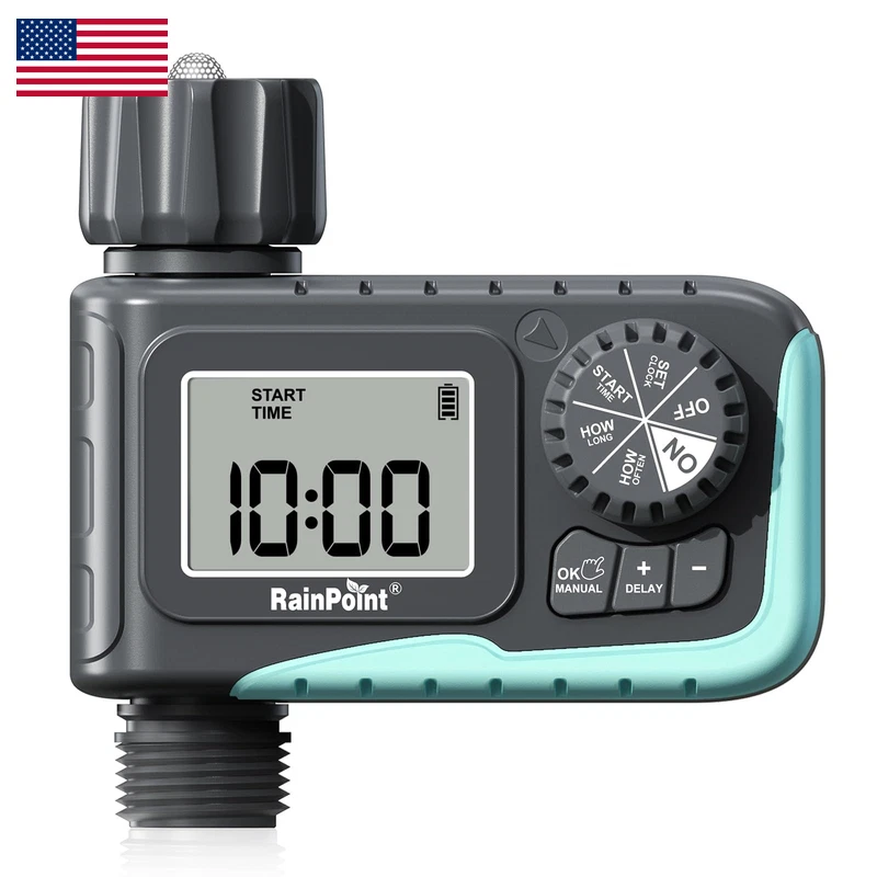 Rainpoint Sprinkler Timer Programmable Water Timer For Garden Hose Outdoor