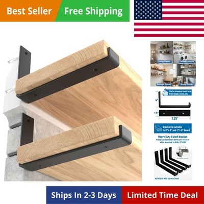 8 inch Shelf Brackets 4-Pack ,1/5 inch Thick Heavy Duty Industrial Bracket fo...