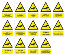 Image of CCTV Signs - Safety Signs - 1.2mm PVC - A5 A4 A3 - Various Designs