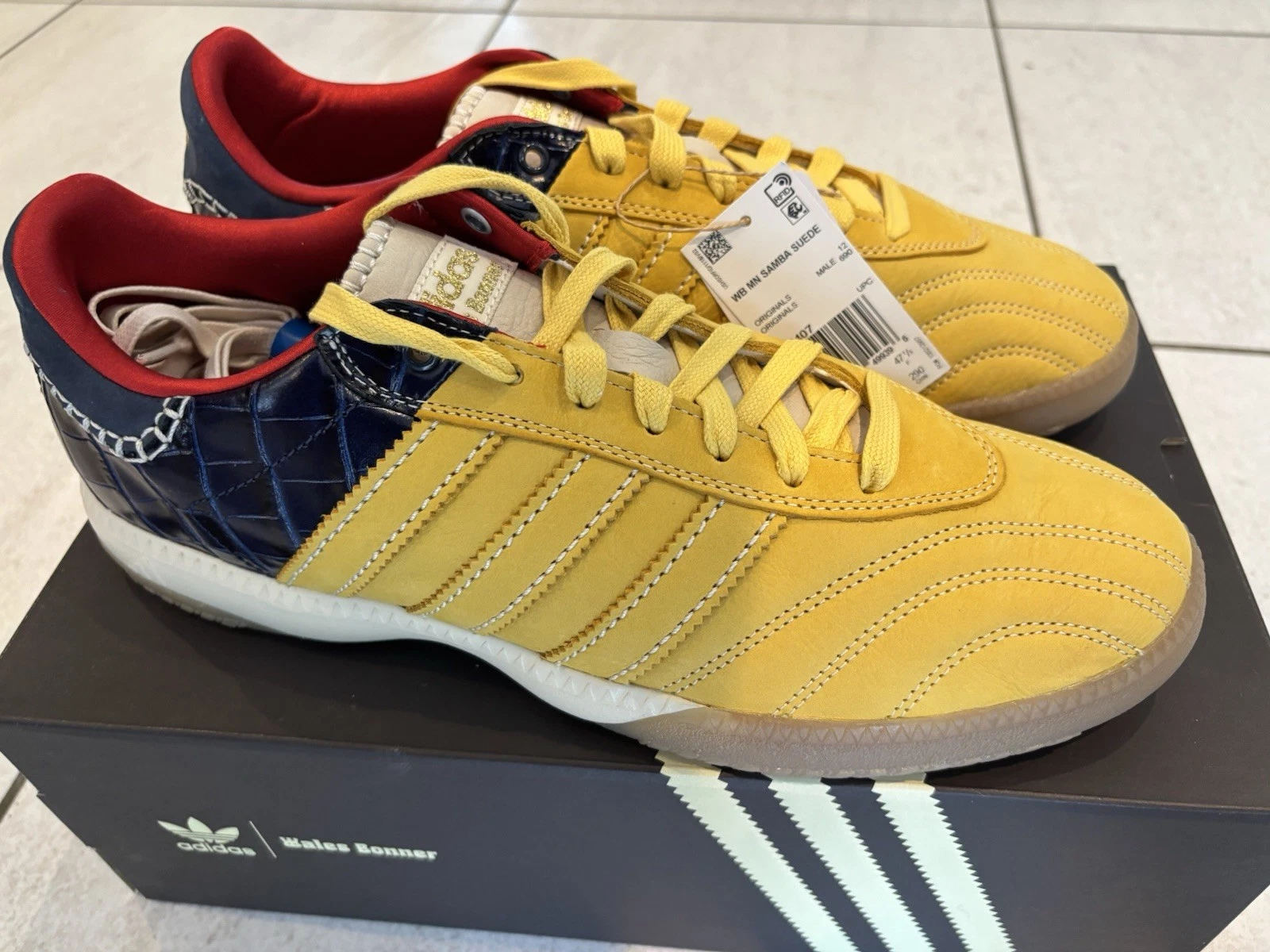 Wales Bonner x adidas Originals Millennium Samba “Fade Gold” UK12 (IH8407) BNIB