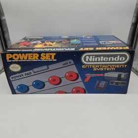 Nintendo NES Console Power Set Pad Complete w/ Box Super Mario Track Meet Duck