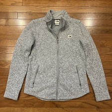 The North Face Womens M Gray Sweater Fleece Full Zip Jacket Heather Medium