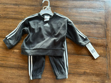 Adidas Micro Fleece Crew Jogger 2 pc. Set Infant 9 mo New with Tags Black