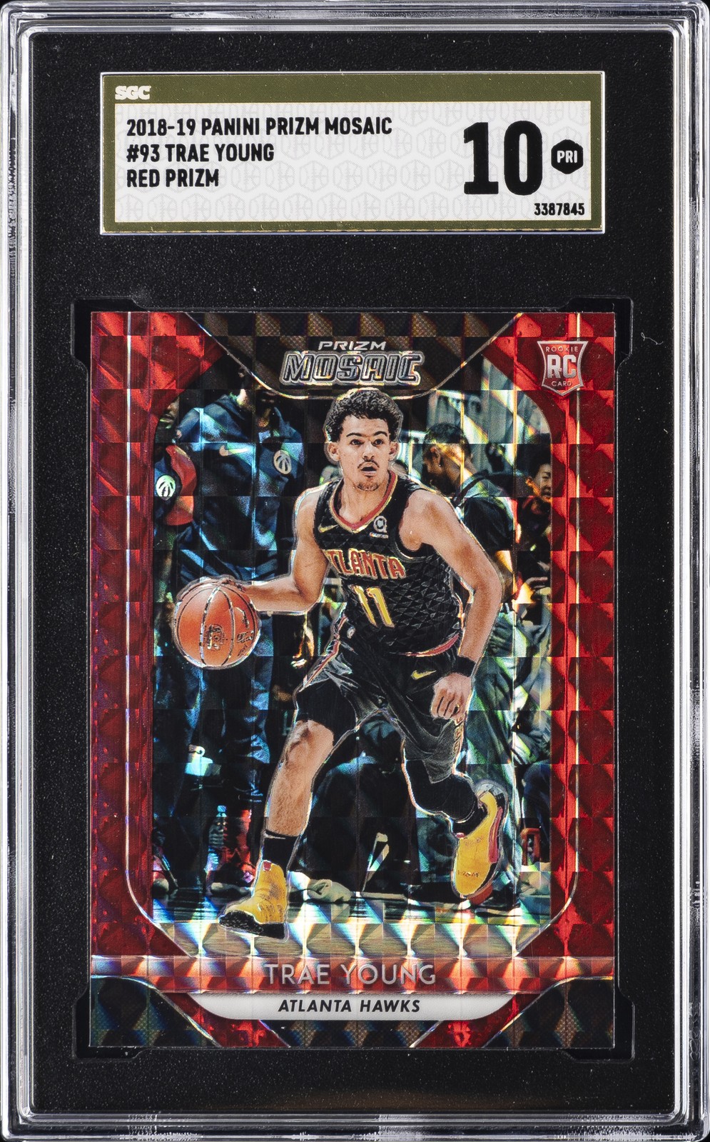 2018 PANINI PRIZM MOSAIC RED MOSAIC TRAE YOUNG ROOKIE RC SGC 10