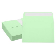 50 Pcs 6x4 Inch Invitation Envelopes Flat-Flap Greeting Card Light Green