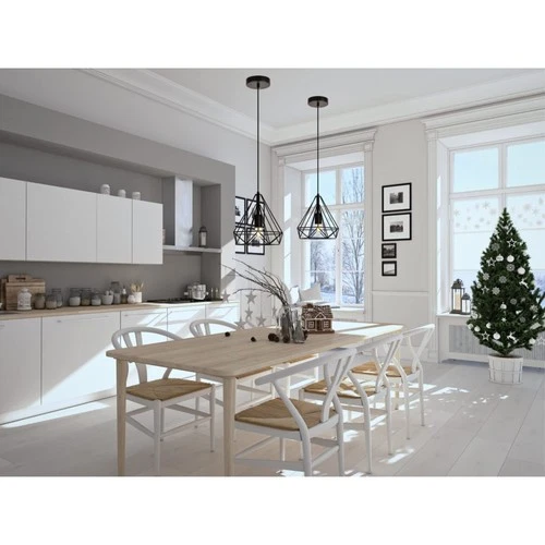 Living District Jago 1-Light Transitional Metal Pendant in Black Finish - Picture 2 of 6