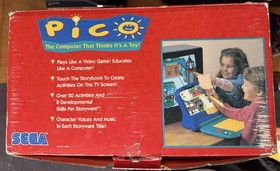 Sega Pico Game System with 2 Games  In Original Box Tested  No Ac Cord Included
