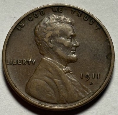 1911-D Lincoln Wheat Cent   High Grade Example Circulated   Better Date 