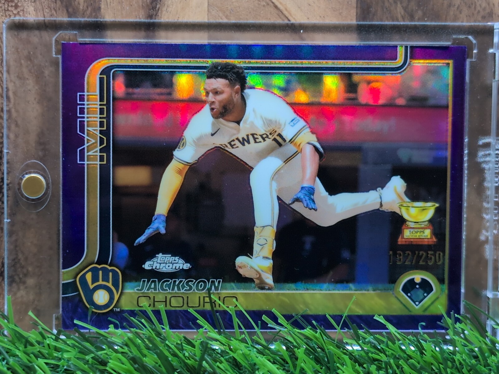 2025 Topps Chrome - Jackson Chourio #262 Purple Refractor /250