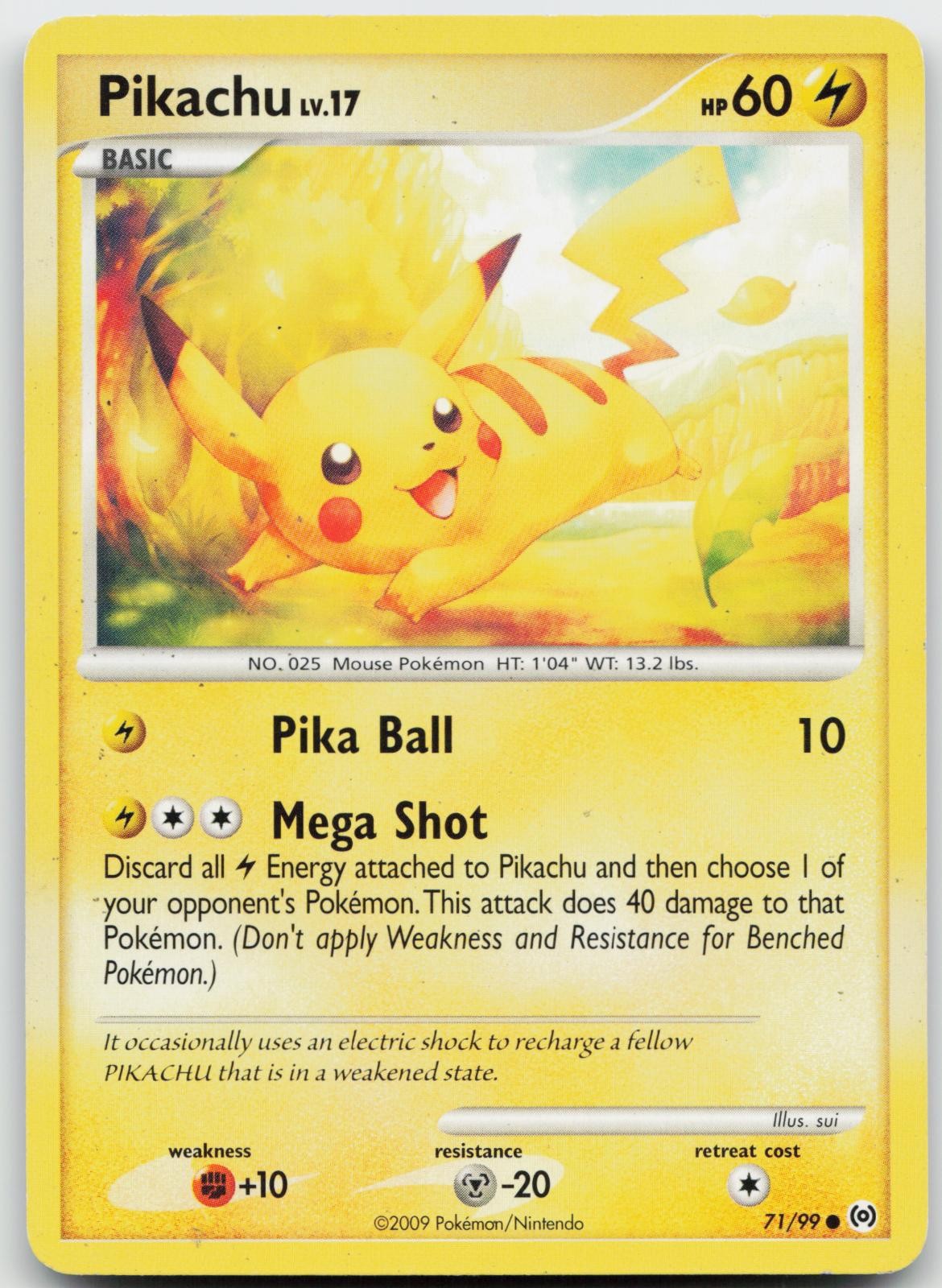 Pikachu 71/99 Pokemon Arceus - Common NM