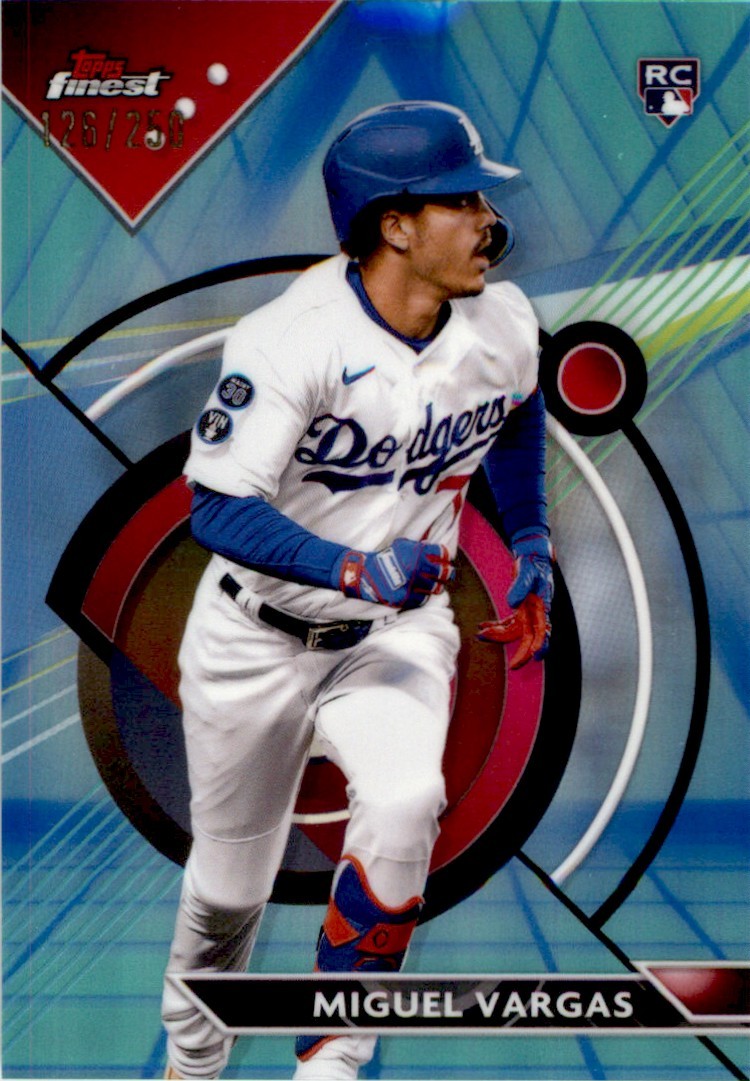 Miguel Vargas 2023 Finest Blue/Aqua Vapor Refractor #33 126/250 Los Angeles