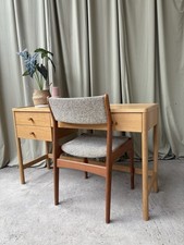 Vtg Mid Century Style Oak Desk Dining Table Danish Scandi Retro R1137