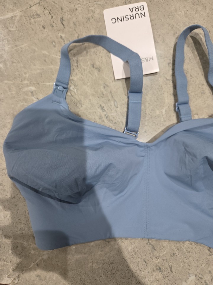 32f 32F Bra BODY BY M&S Flexifit Non Wired Nursing Bra GREY BLUE | eBay UK