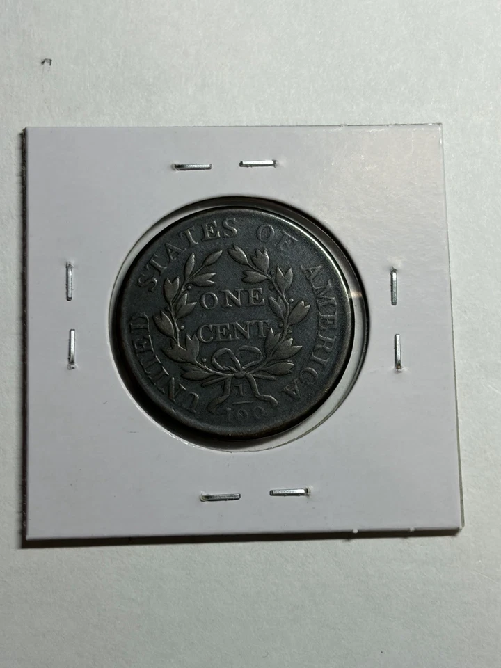 1803 DRAPED BUST LARGE CENT VF TOUGH TYPE COIN - Image 2 of 4