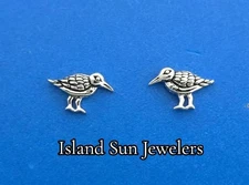 Sandpiper Earrings, Sterling Silver
