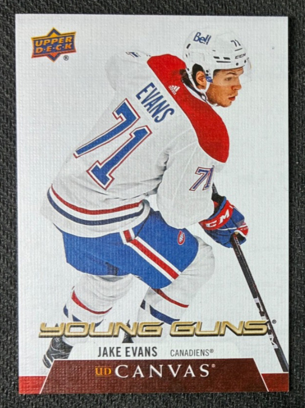 2020-21 Upper Deck UD Canvas Young Guns C224 Jake Evans