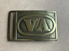 VINTAGE INDIAN WARS VIRGINIA BELT BUCKLE. EARLY REPRODUCTION