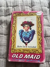 Vintage Whitman 50s Old Maid Card Game Circus Theme With Box And Instruction