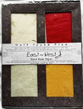 NIB  East West Handmade Paper Recycled Waste Tree-Free 1/2+ Lb India Mixed