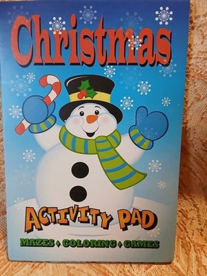 ^Christmas Activity Pad Mazes Coloring Games Find The Word Crossword Puzzles New